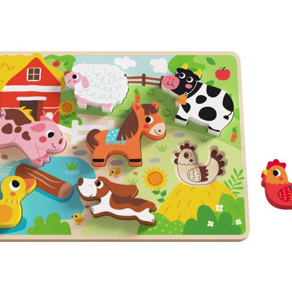 Tooky Toy Chunky puzzle - Farm 8 pcs TH636